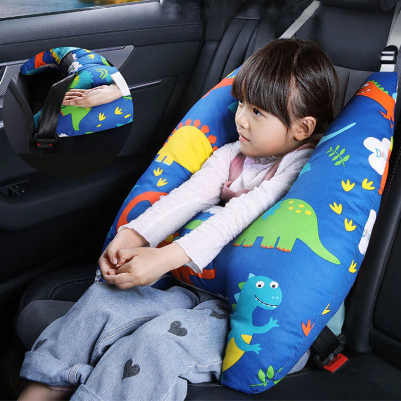 Cute Animal Pattern Baby Neck Head Support, U-Shape Children Travel Pillow Cushion for Car Seat, Safety Neck Pillow for Kids