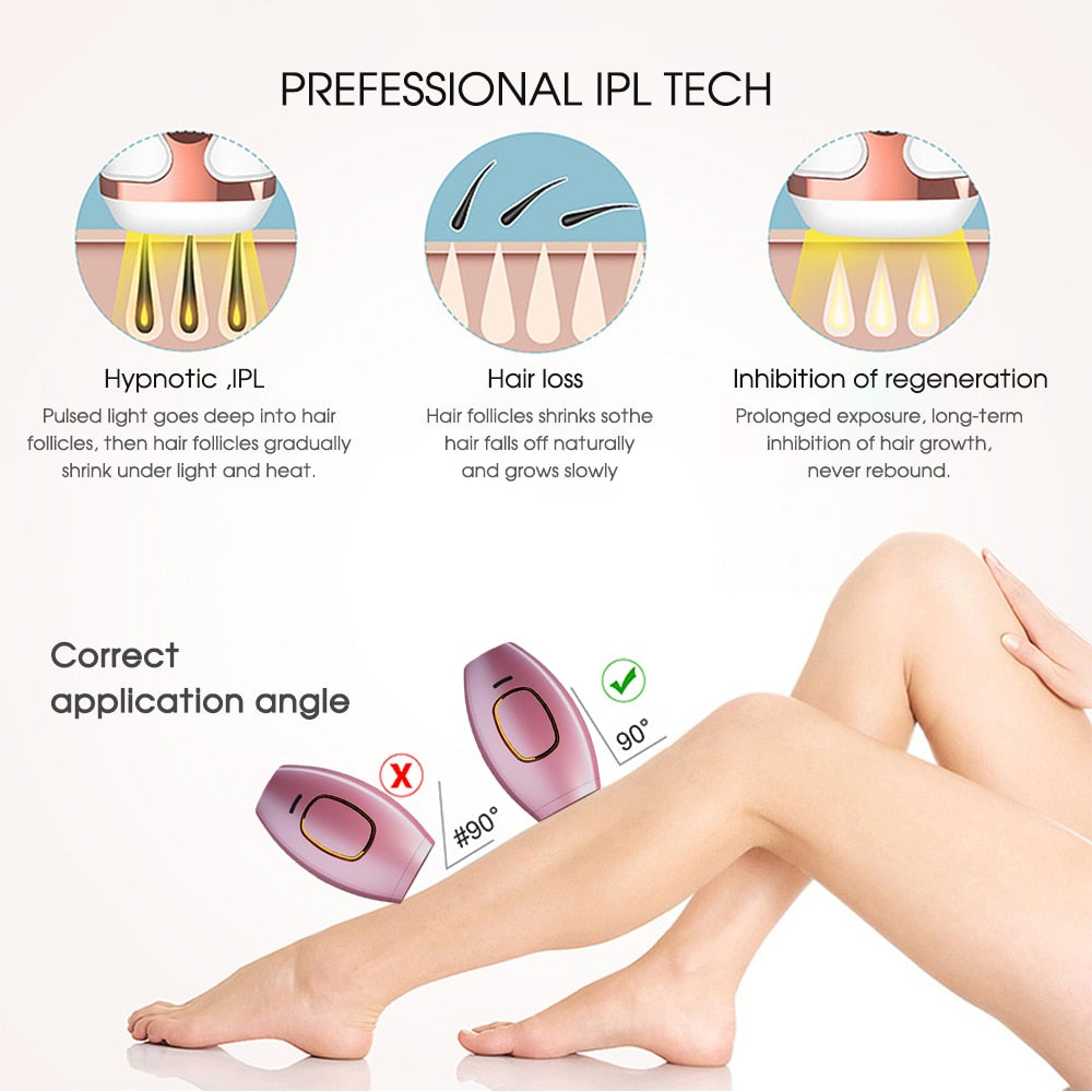 IPL Hair Removal Laser Epilator Women Permanent Painless Face Body Bikini Portable Laser Hair Removal Machine Depilador