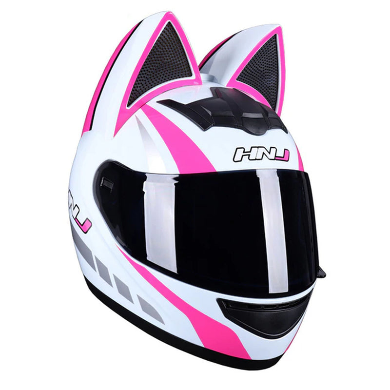 Motorcycle Helmet Full Face Cat Ear Detachable DOT Certification Safety Moto Helmet for Women Men Breathable Gift for Girlfriend