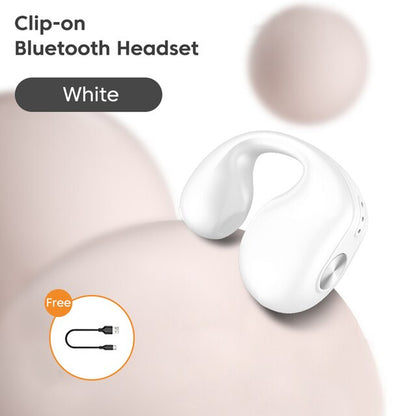 Wireless Bluetooth Headset Earphone Earring Wireless Ear Clip Headphones Sound Earcuffs Sport Headset Earbuds Ear Hook with Mic