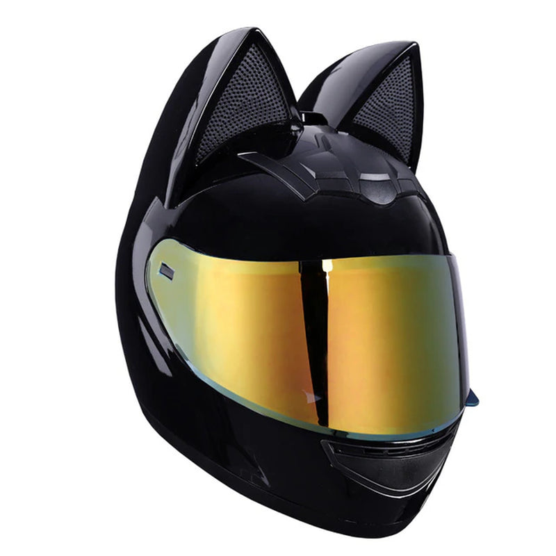 Motorcycle Helmet Full Face Cat Ear Detachable DOT Certification Safety Moto Helmet for Women Men Breathable Gift for Girlfriend