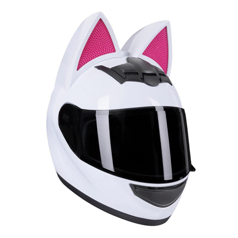 Motorcycle Helmet Full Face Cat Ear Detachable DOT Certification Safety Moto Helmet for Women Men Breathable Gift for Girlfriend