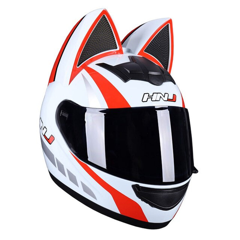 Motorcycle Helmet Full Face Cat Ear Detachable DOT Certification Safety Moto Helmet for Women Men Breathable Gift for Girlfriend