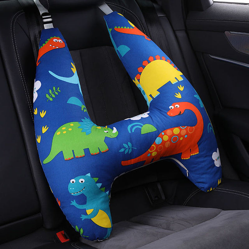 Cute Animal Pattern Baby Neck Head Support, U-Shape Children Travel Pillow Cushion for Car Seat, Safety Neck Pillow for Kids