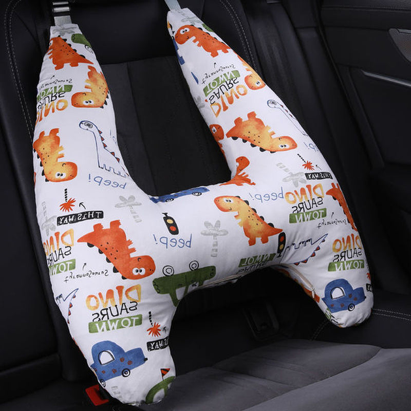 Cute Animal Pattern Baby Neck Head Support, U-Shape Children Travel Pillow Cushion for Car Seat, Safety Neck Pillow for Kids