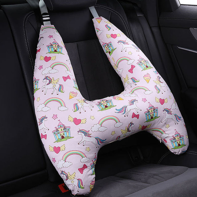 Cute Animal Pattern Baby Neck Head Support, U-Shape Children Travel Pillow Cushion for Car Seat, Safety Neck Pillow for Kids