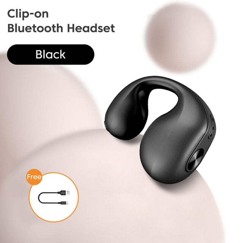 Wireless Bluetooth Headset Earphone Earring Wireless Ear Clip Headphones Sound Earcuffs Sport Headset Earbuds Ear Hook with Mic