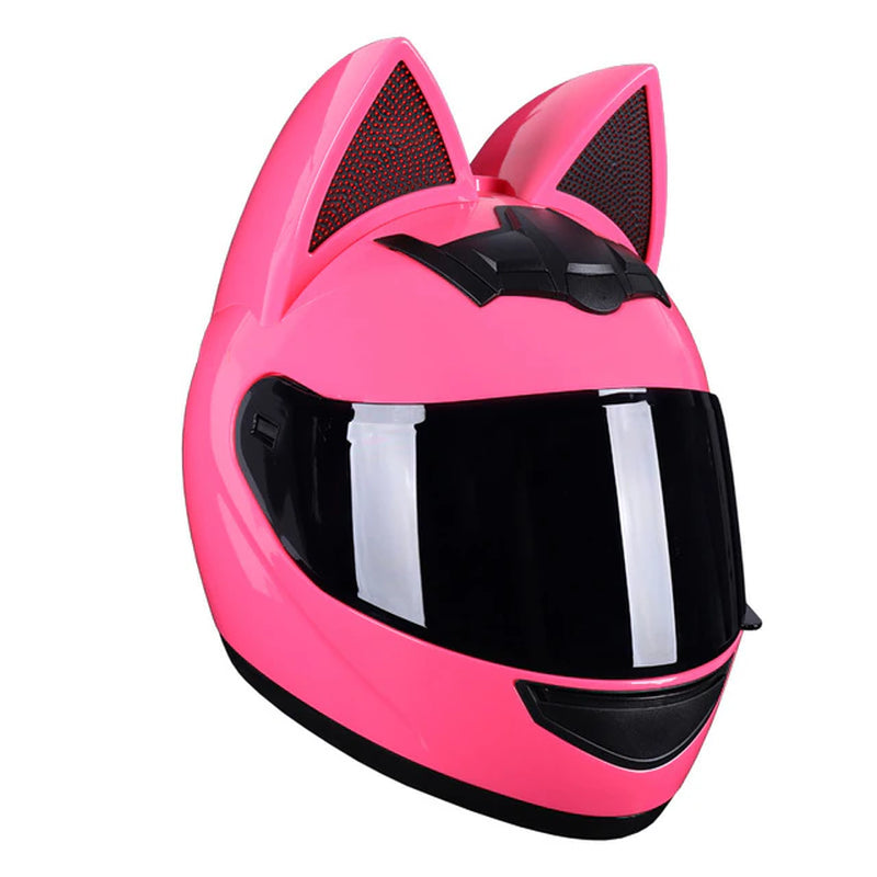 Motorcycle Helmet Full Face Cat Ear Detachable DOT Certification Safety Moto Helmet for Women Men Breathable Gift for Girlfriend