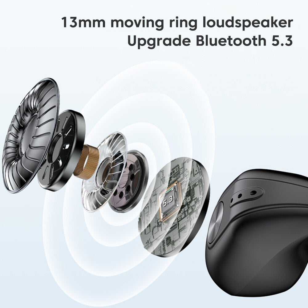 Wireless Bluetooth Headset Earphone Earring Wireless Ear Clip Headphones Sound Earcuffs Sport Headset Earbuds Ear Hook with Mic