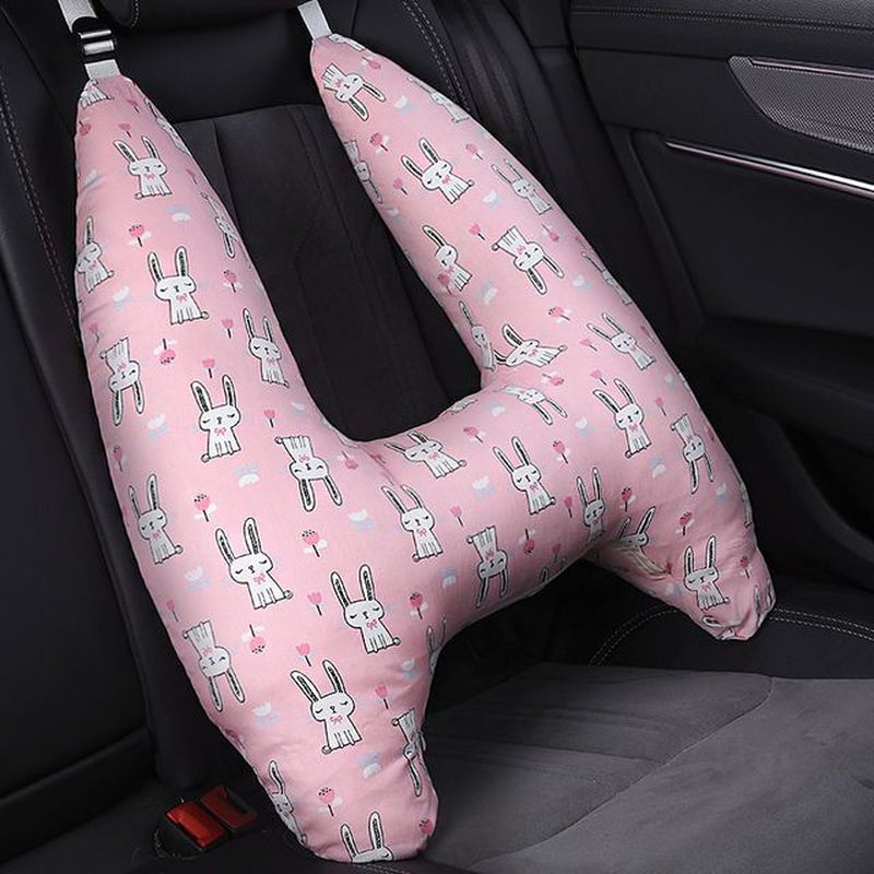 Cute Animal Pattern Baby Neck Head Support, U-Shape Children Travel Pillow Cushion for Car Seat, Safety Neck Pillow for Kids